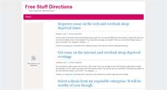 Desktop Screenshot of freestuffdirections.com